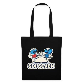 67 Six Seven Meme Drôle Cadeau - Sac en tissu - noir - Devant