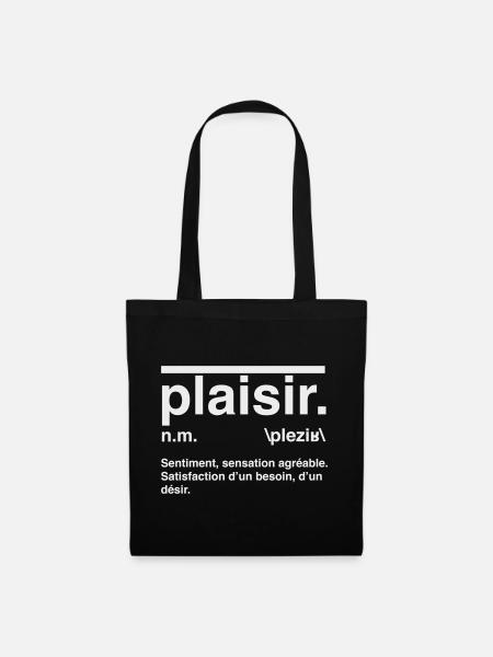Pleasure Definition Dictionary Style - Stoffbeutel - Schwarz