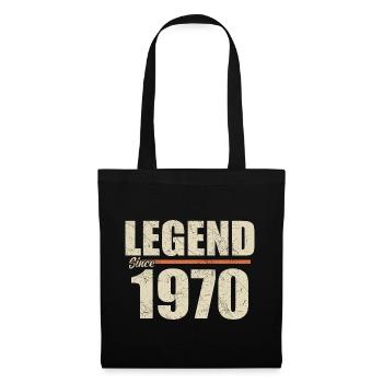 Geburtstag 1970 | Legende seit 1970 - Stoffbeutel - Schwarz - Vorne
