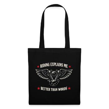 Why we ride motorcycles, - Tote Bag - black - Front
