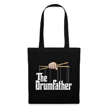 The DrumFather, design for drummers and music bands - Tote Bag - black - Front