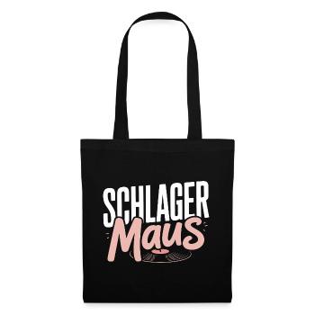 Schlager Maus Party Crew JGA Frauen Schlagermaus - Stoffbeutel - Schwarz - Vorne