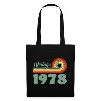 Vintage 1978 Retro Mountain Geburtstag 1978 - Stoffbeutel - Schwarz - Vorne