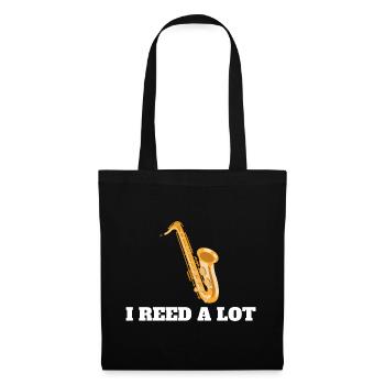 Funny Saxophone Player Gift for Saxophonist - Tote Bag - black - Front