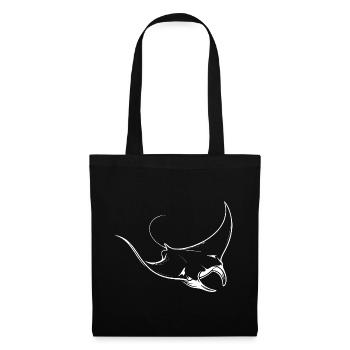 Mantarochen Linienstil Nachtflug - Stoffbeutel - Schwarz - Vorne