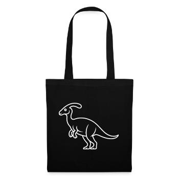 Linien Dino Silhouette - Stoffbeutel - Schwarz - Vorne