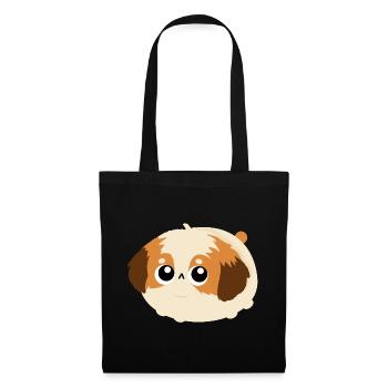 Chibi Flauschiges Shih Tzu-Welpengesicht - Stoffbeutel - Schwarz - Vorne