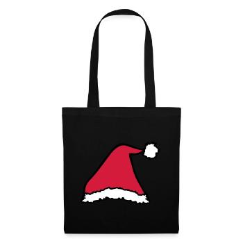 Chapeau de Père Noël - Sac en tissu - noir - Devant