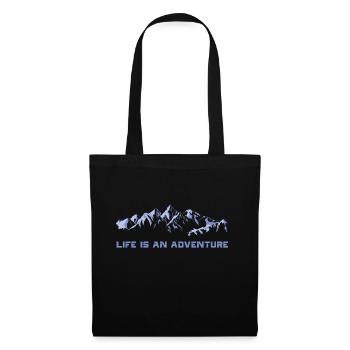 La vie est une aventure - Sac en tissu - noir - Devant