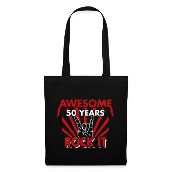 50th birthday 50 years ROCK IT gift - Tote Bag - black - Front