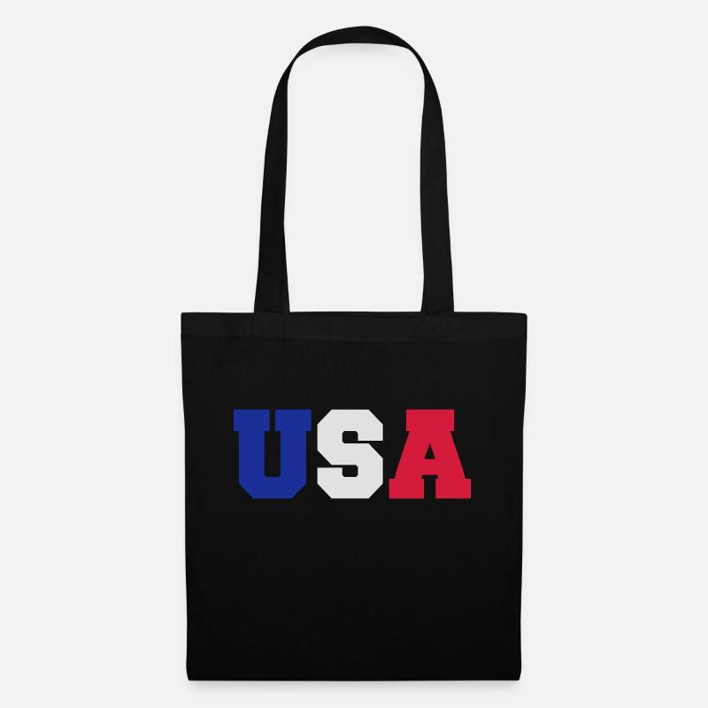 USA - Stoffbeutel - Schwarz