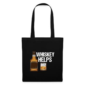 Le whisky aide - l'alcool - Sac en tissu - noir - Devant