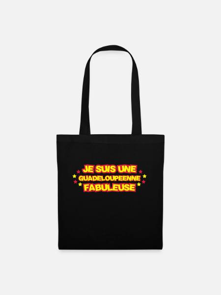 Guadeloupe / Gwadloup / Guadeloupéen / 971 - Sac en tissu - noir