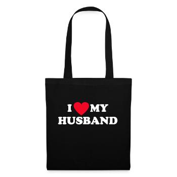 I Love My Husband - Stoffbeutel - Schwarz - Vorne
