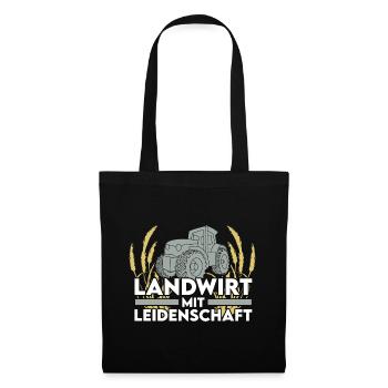 Landwirt Traktor Weizen Spruch - Stoffbeutel - Schwarz - Vorne