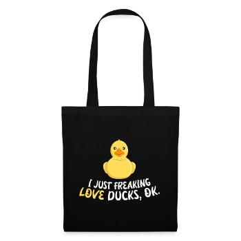 J’aime les canards, d’accord ? - Sac en tissu - noir - Devant