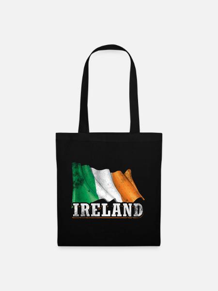 Irland Flagge - Stoffbeutel - Schwarz