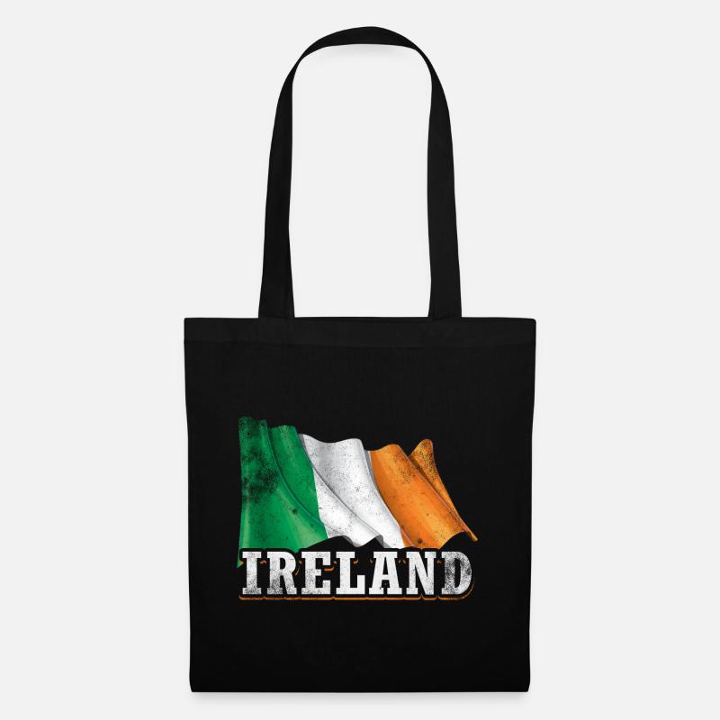 Irlande Drapeau - Sac en tissu - noir