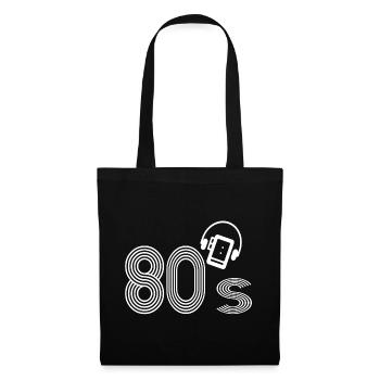 Les années 80 - Sac en tissu - noir - Devant