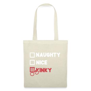 Naughty Nice Kinky - Bondage BDSM pour Dom et Sous - Sac en tissu - nature - Devant