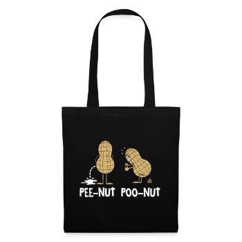 Pee Nut Poo Nut - Stoffbeutel - Schwarz - Vorne