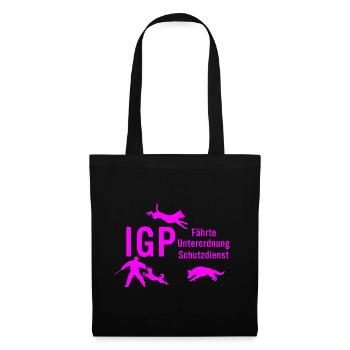 IGP Hundesport - pink - Stoffbeutel - Schwarz - Vorne