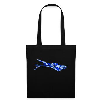 Bodensee | Polygonal | Blau - Stoffbeutel - Schwarz - Vorne