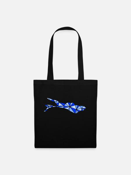Bodensee | Polygonal | Blau - Stoffbeutel - Schwarz