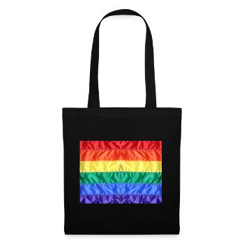 Drapeau arc-en-ciel Gay Pride LGBT LGBTQ Pride - Sac en tissu - noir - Devant