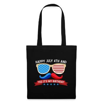 Happy July 4th and yes, it's my birth - Tote Bag - black - Front