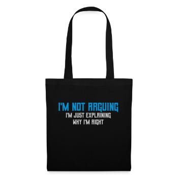 Je ne discute pas - Sac en tissu - noir - Devant