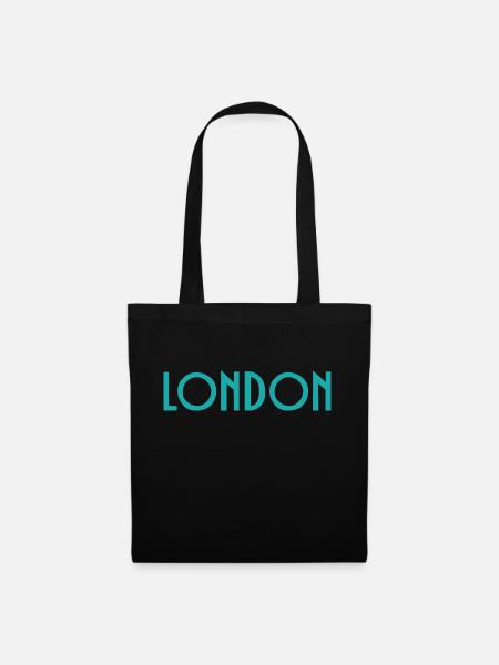 London - Stoffbeutel - Schwarz