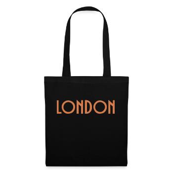 London - Stoffbeutel - Schwarz - Vorne