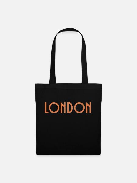 London - Stoffbeutel - Schwarz