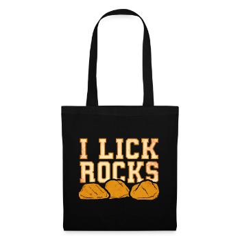 Je lèche des pierres - Géologue - Sac en tissu - noir - Devant
