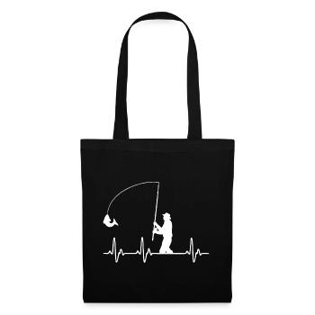 Pêche Pêche Pêcheur Petri Heil Carpe Pêche - Sac en tissu - noir - Devant