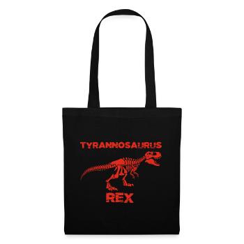 Rotes Tyrannosaurus-Skelett - Stoffbeutel - Schwarz - Vorne