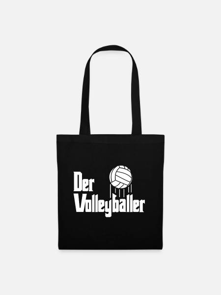 Volleyball Motiv Volleyballer - Stoffbeutel - Schwarz