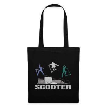stuntscooter rollerscooter scooter e-scooter - Stoffbeutel - Schwarz - Vorne