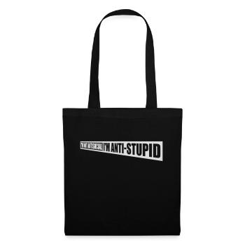 not antisocial anti stupid - Tote Bag - black - Front
