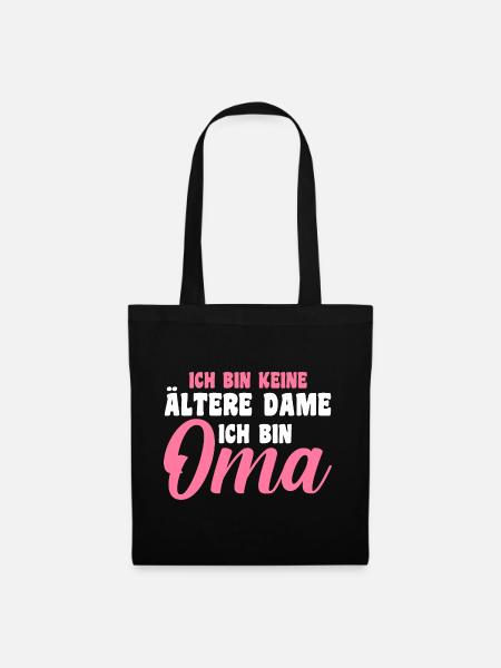 Großmutter Großmama Omi Oma - Stoffbeutel - Schwarz