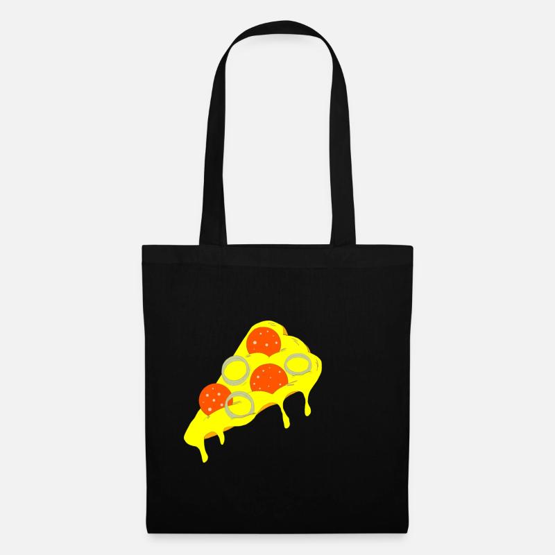 Pizza - Stoffbeutel - Schwarz
