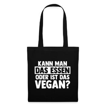 Anti Vegan - Stoffbeutel - Schwarz - Vorne