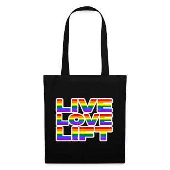 Live Love Lift - LGBTQ Fitness Slogan - Tote Bag - black - Front