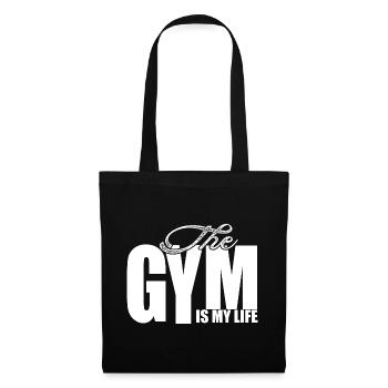 Gym Bodyuilder Fitness T-shirt Geschenkidee - Stoffbeutel - Schwarz - Vorne