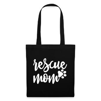 Rescue Mom - Stoffbeutel - Schwarz - Vorne