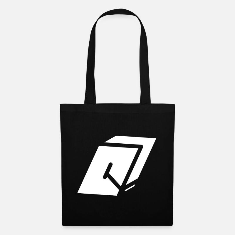 Abstract Q letter - Tote Bag - black