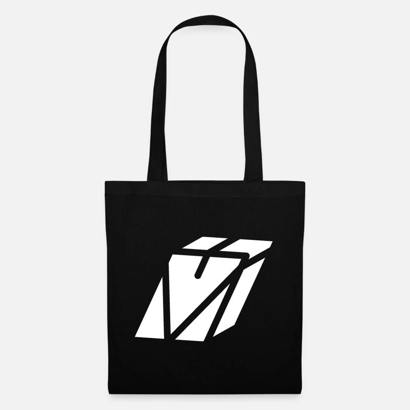 Abstract V-Brief - Stoffbeutel - Schwarz