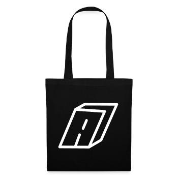Lettre cadre A - Sac en tissu - noir - Devant