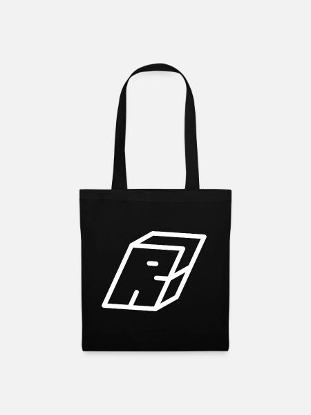 Outline Letter R - Tote Bag - black